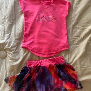 18M toddler girls Adidas skort outfit